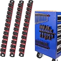 WORKPRO 36-Slot Magnetic Aluminum Tool Organizer for Screwdrivers & Wrenches - Heavy-Duty Toolbox Holder, Rail Mount