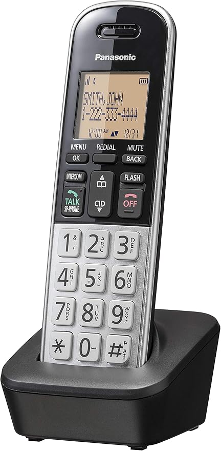Telefone sem fio compacto com DECT 6.0, LCD âmbar de 4.1 cm KX-TGB810S, Panasonic