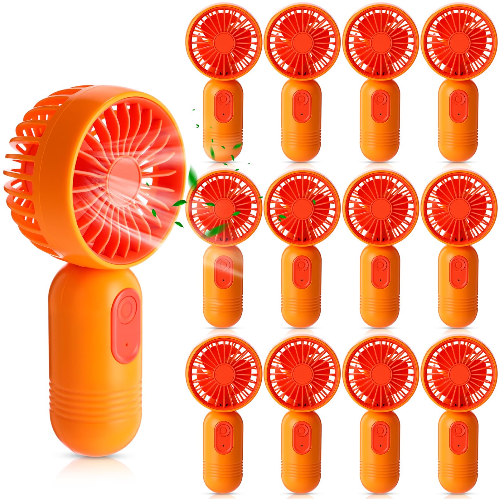 Rossesay Tragbarer Mini-Handventilator, Großpackung für Reisen, 3 Geschwindigkeiten, wiederaufladbar, USB, batteriebetrieben, kleine persönliche Wimpernfächer für Damen und Herren, für drinnen und