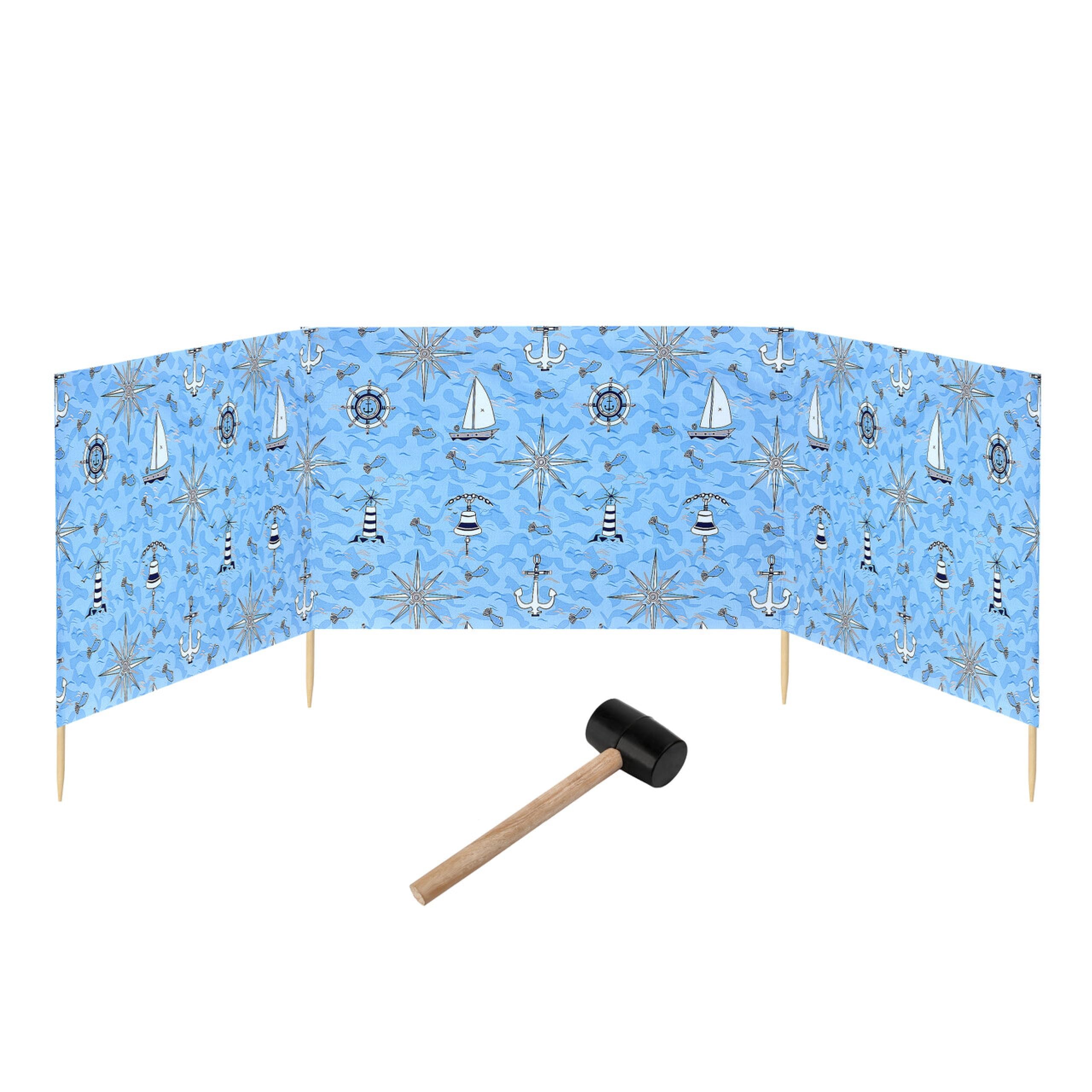 Garronda Strand Windschutz Sichtschutz 4m lang Plus Gummihammer GAEX001