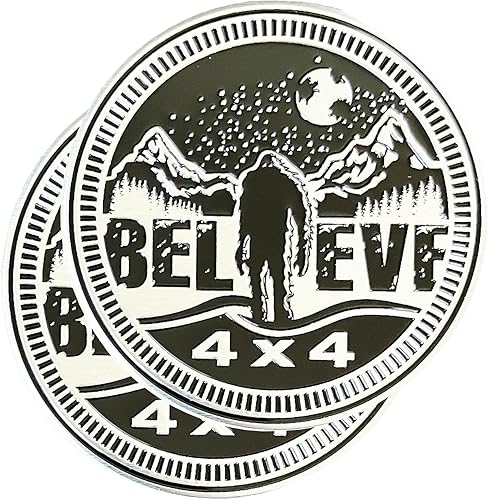 Miniatura 64 de 2 PCS Freedom Badge Rated Car Emblem, 4 x 4 Metal Automotive Badge, 3D Round Metal Car Badges Emblems, Car Badge Decals Stickers Compatible with