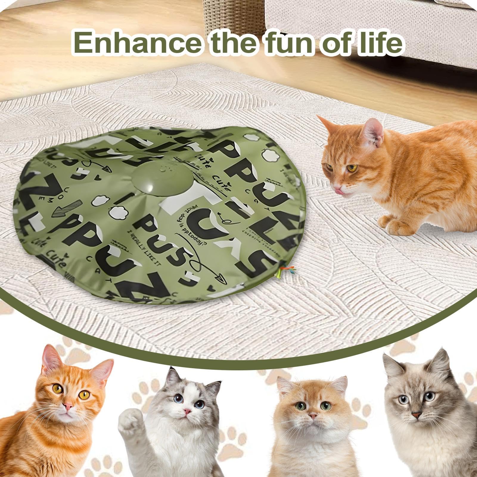Automatisches Katzenspielzeug Interaktive Katzenbeschäftigung Kätzchenspiel