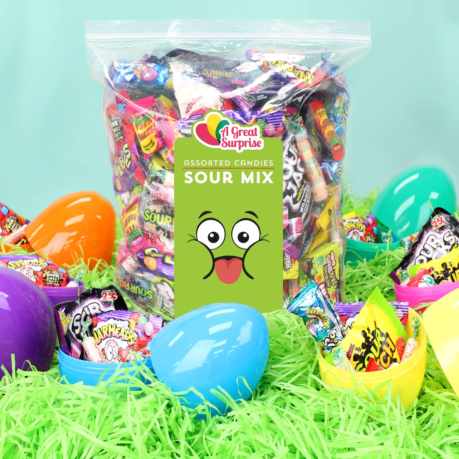 A Great Surprise Sour Party Mix Appx. 3 LB Candy Bulk Warheads