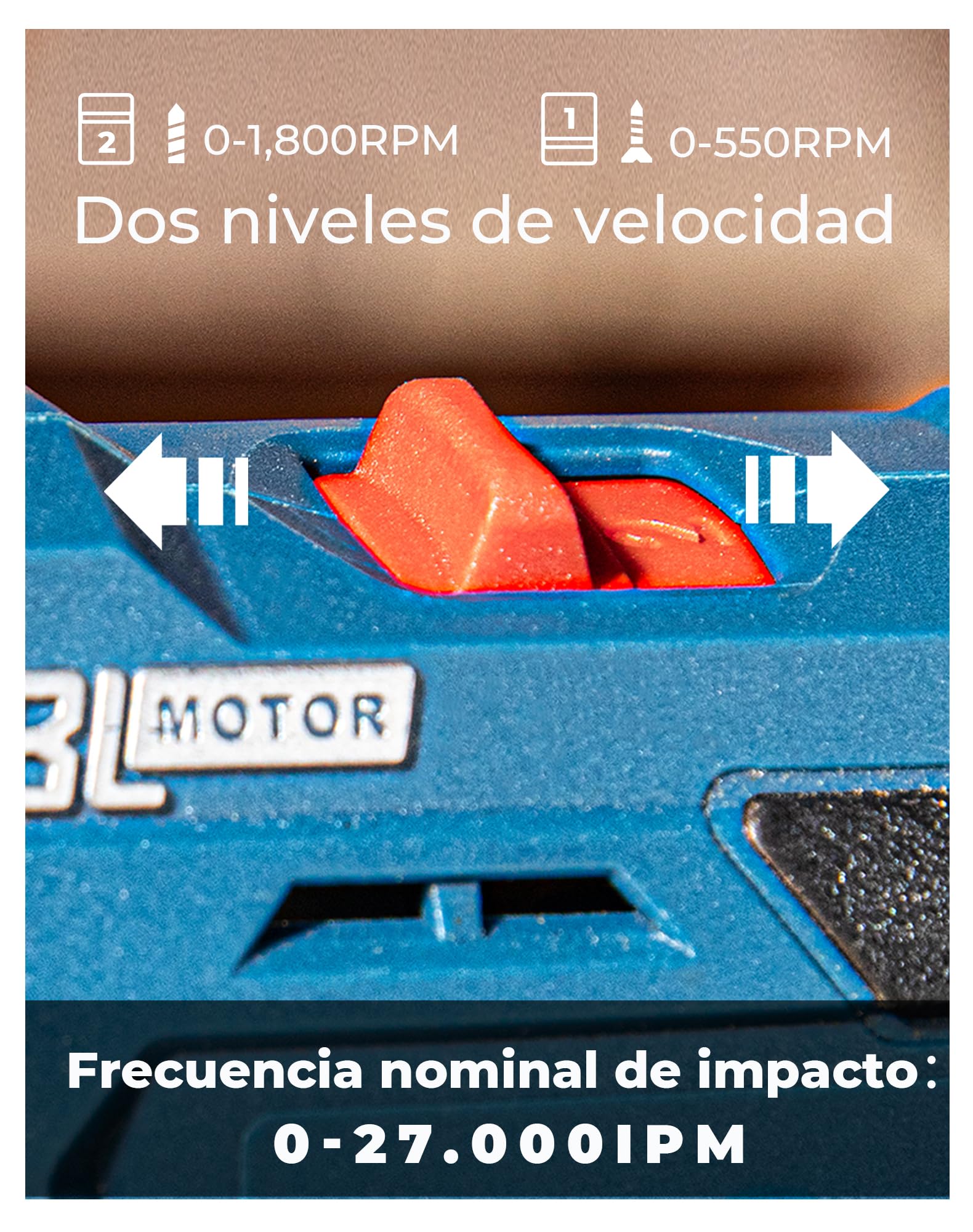 Dong Cheng Taladro Percutor a Bateria 20V 50Nm, taladro atornillador batería con 2x2.0Ah baterías, 20+3 Ajuste Par, Motore senza spazzole, 13mm Portabrocas Metálica, 2 velocidades
