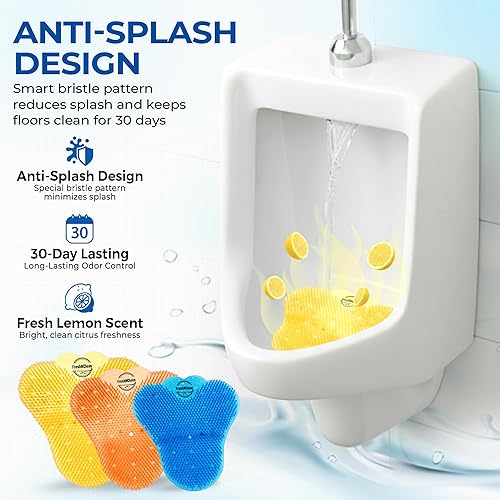 Miniatura 2 de Desodorizador de pantalla urinaria (paquete de 12) – Pasteles antisalpicaduras con protección contra olores – Desodorizadores de larga duración para
