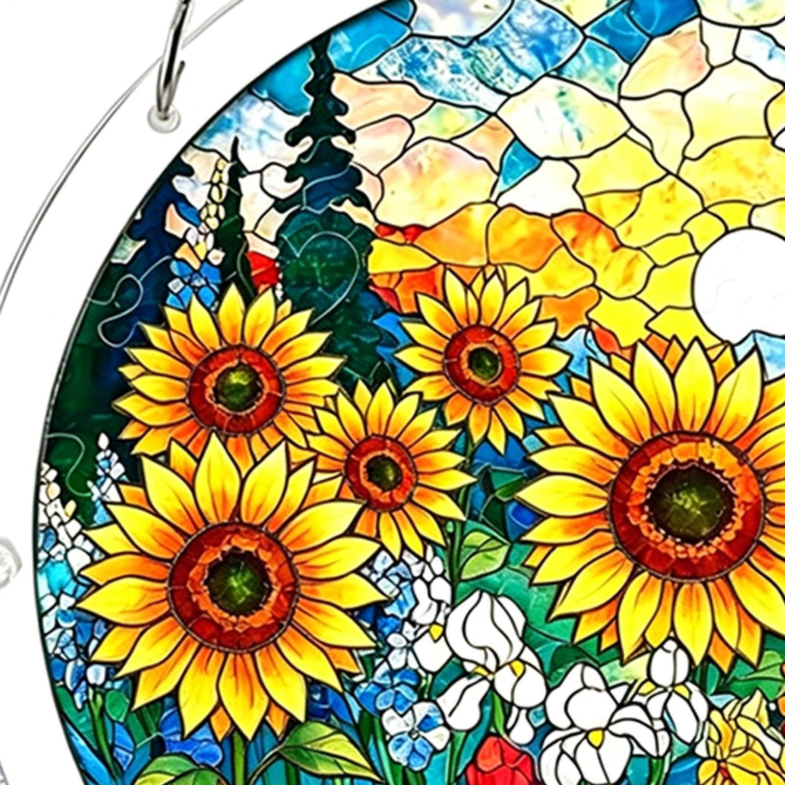 Puzzle attrape-soleil en acrylique | Paysage naturel | Décoration de fenêtre en acrylique 2D pour maison, appartement, salon, bureau, chambre à coucher, balcon, jardin, véranda, mur, fenêtre