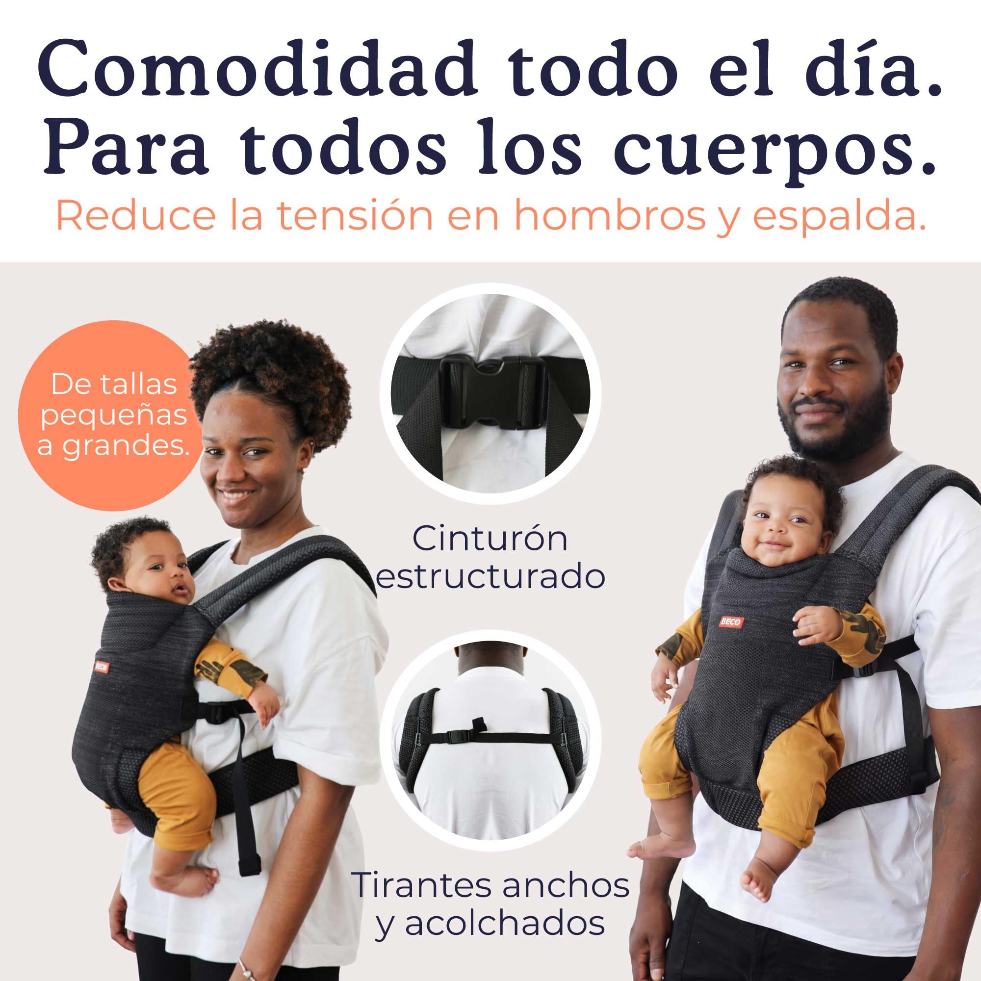 Beco Weave Portabebés Ergonómico para Recién Nacidos, Negro (3,2-15,9 kg)