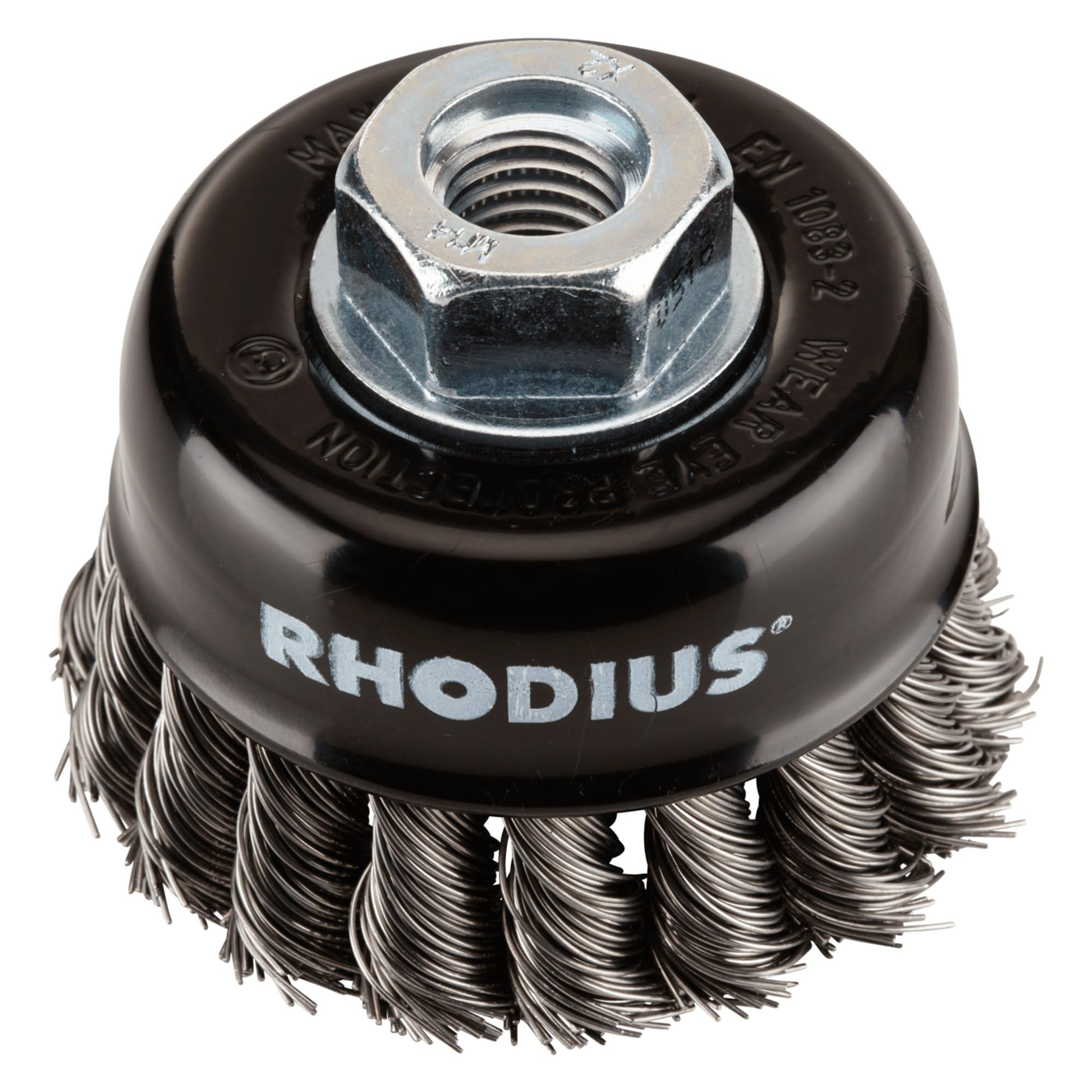 Rhodius STBZ Spazzola a tazza 65x20xM14 intrecciata 0,35/0,5 10 pezzi, spessore del filo: 0,50 mm