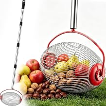 170 cm Nut Collector Roll Collector, Adjustable, Apple Collector with Telescopic Handle, Fruit Collector, Acorn Collector, Walnut Collector for Apples, Pears, Chestnuts, Fruit, Nuts, Tennis Ball, Golf