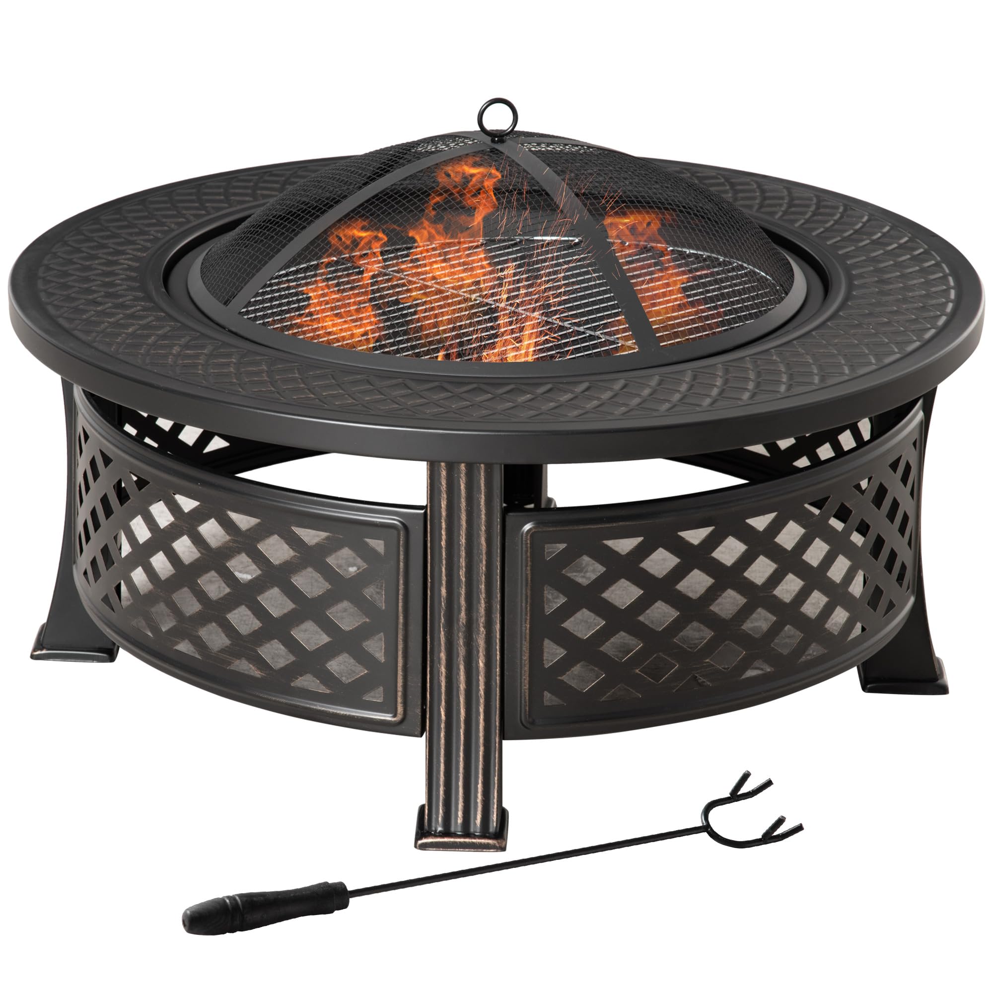 BBQ-Toro Vuurschaal, diameter 75 cm, vuurplaats met vonkbescherming en