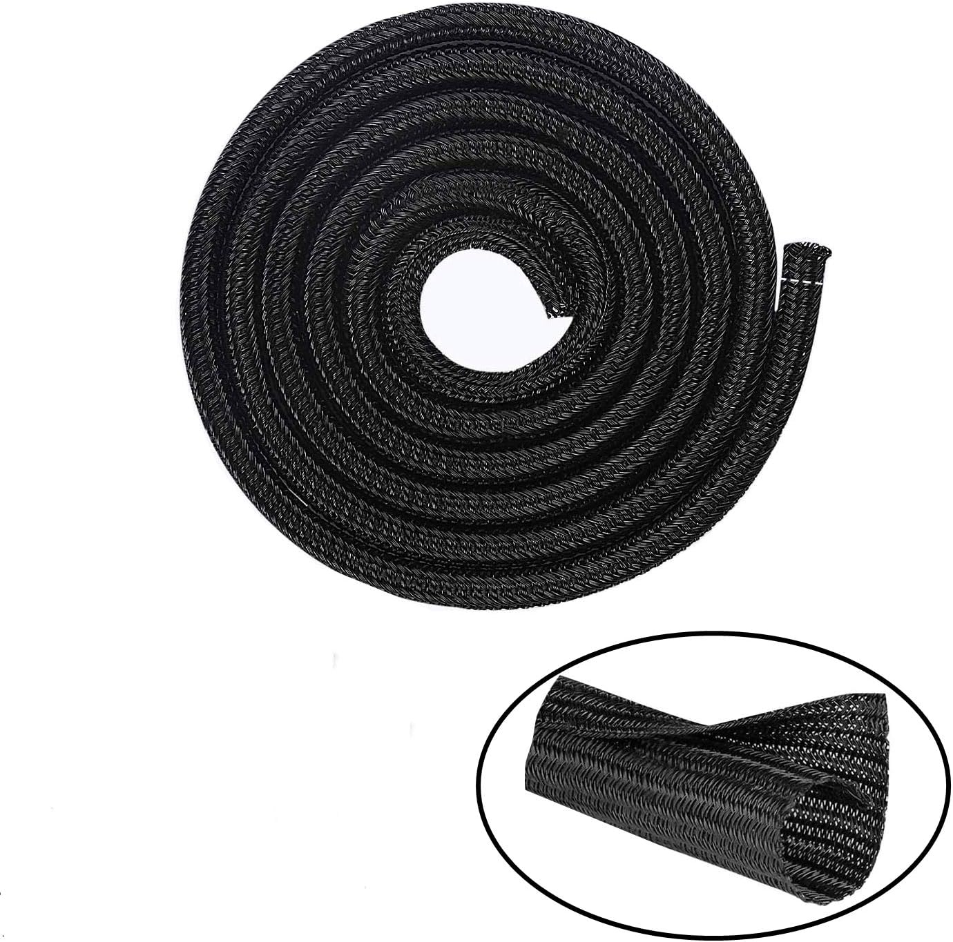 Guaina Per Cavi 200cm Nero - Raccogli Cavi Tagliabile Per TV E Scrivania - Foto 3