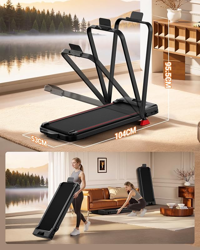 15% Incline Walking Pad Treadmills for Home, 3-in-1 Under Desk Treadmill | Portable Treadmill, Foldable, 2.5HP Quiet Brushless, Remote Control, 300Lbs Capacity image 6