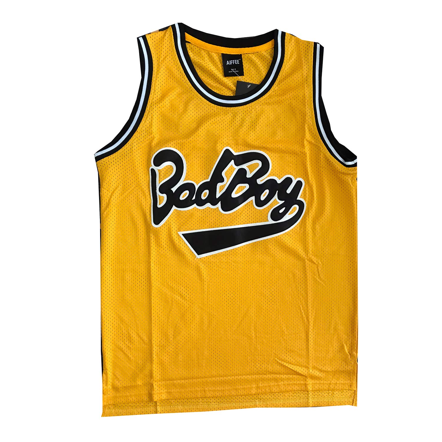 BadBoy' #72 Smalls Basketball Jersey S-XXXL Yellow, 90S Hip Hop Clothing for Party, Stitched Letters and Numbers