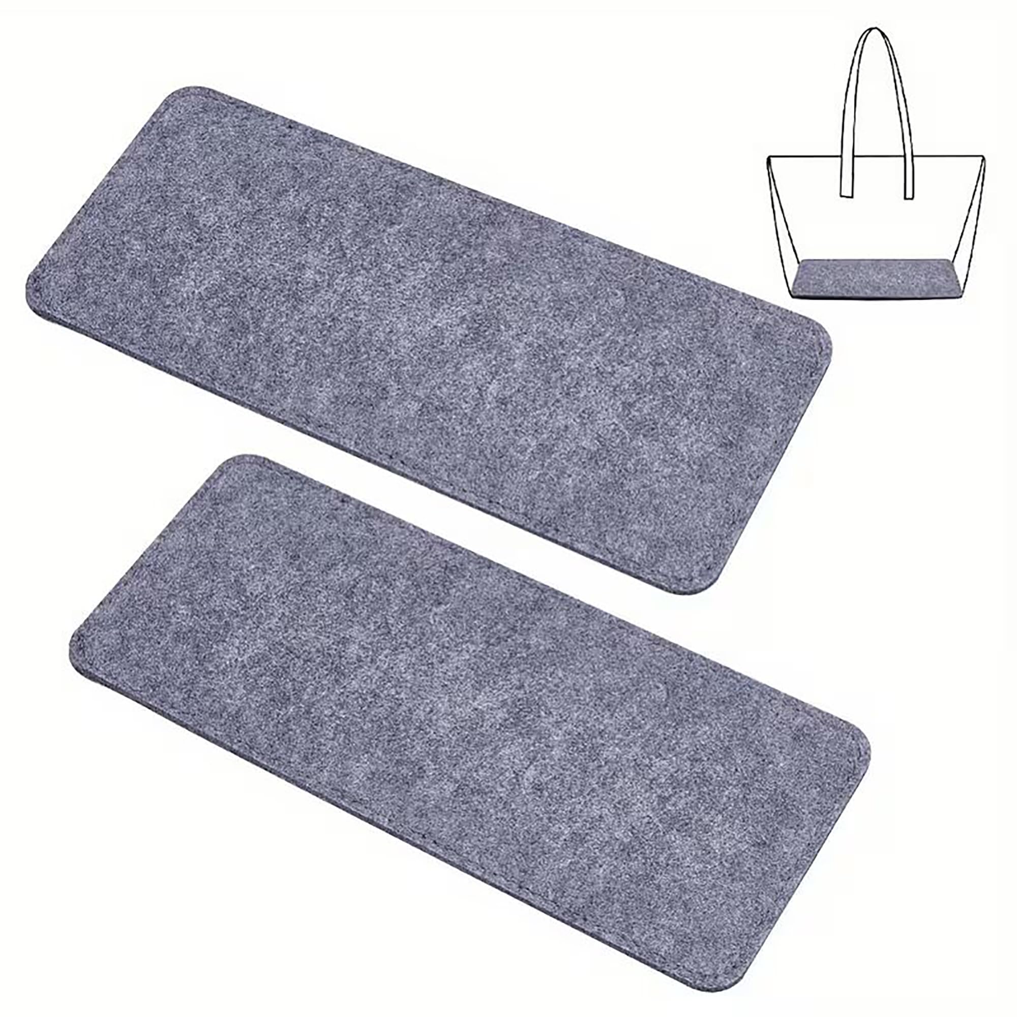 Cliths Rectangle Felt Bag Bottom Base for DIY Knitting & Crafting, 12.01 x 5.16 Inch | 2.5 mm Thick, Gray Felt Purse Bottom, Pack of 2-image-5