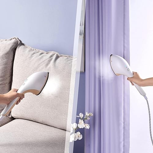 Miniatura 4 de Vaporizador de mano para ropa, suela extra grande de 1500 W, tanque desmontable de 11.2 fl oz, uso horizontal y vertical 2 en 1, removedor de