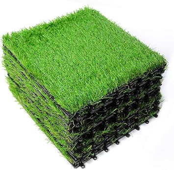 Plantex Tiles for Floor-High Density Grass Carpet Tiles/Garden Tile/Quick Flooring Solution for Indoor/Outdoor Deck Tile-Pack of 1 (2:1 Sq.Feet)