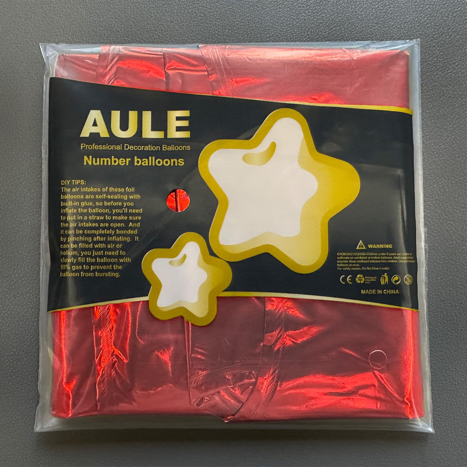 Palloncino Numero 5 Rosso XXL Per Compleanno - Vola Con Elio, Decorazione Feste - Foto 3