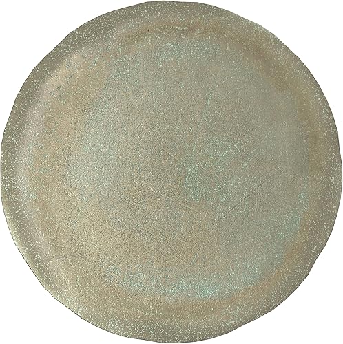 Miniatura 25 de SIMPLIHOME Johnsen - Mesa de metal, 15 pulgadas de ancho, con tambor de hierro macizo, color plata antigua con patrón tribal, mesa auxiliar redonda