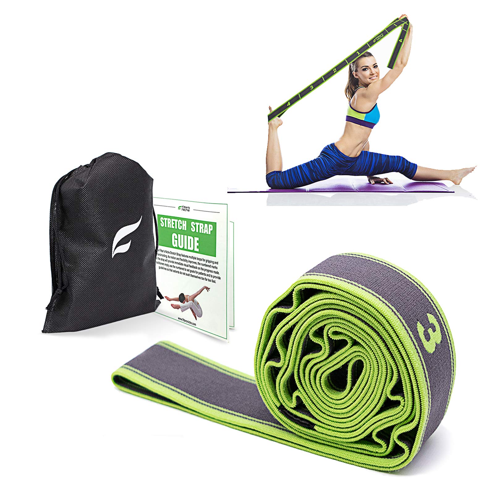 ピラティス用ゴムバンド｜宅トレに！ストレッチバンド・チューブのおすすめランキング｜モノスポ エクササイズレジスタンスバンド 高伸縮性抵抗 9ループ  ヨガストレッチストラップ 筋肉の筋肉のトーンに最適 ダンサー ジムナスト ウ