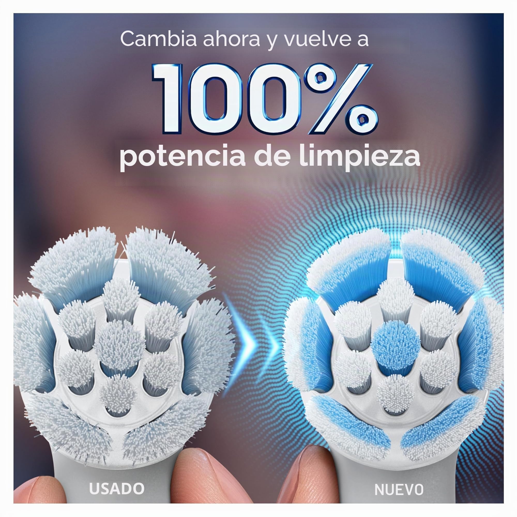 Oral-B Serie iO Gentle Care, Cepillos redondos de repuesto auténticos, adecuados para encías sensibles, 8