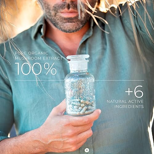 Miniatura 9 de HIFAS DA TERRA Optimum - Paquete de bienvenida para hombres, suplemento de hongos, complejo de hongos con cordyceps y melena de león, pastillas de