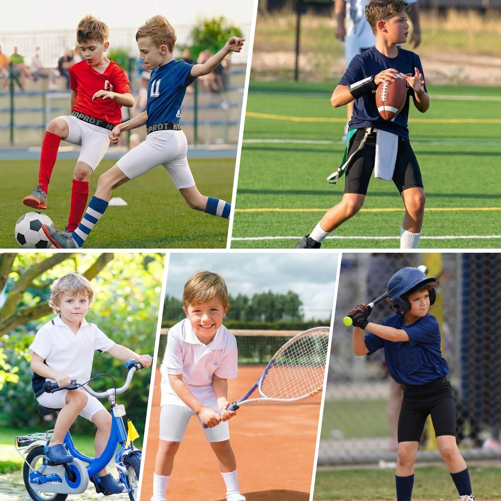 HYCOPROT Pantaloncini Compression da Ragazzi Intimo Sportivo Traspirante Pantaloni a Seccaggio Rapido Leggings Mutande per Bambini Pallacanestro Calcio