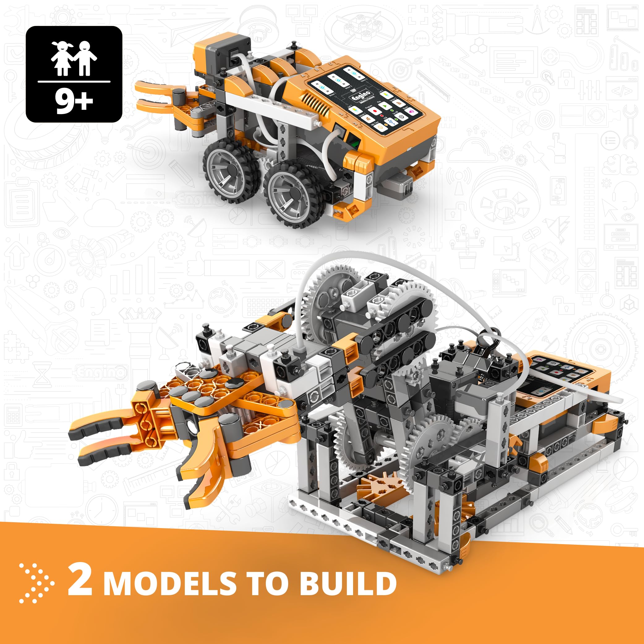 Engino Coding Lab ERP Pro Robot Educativo expandible para 9 años + Aprender a programar experiencias y Actividades guiadas
