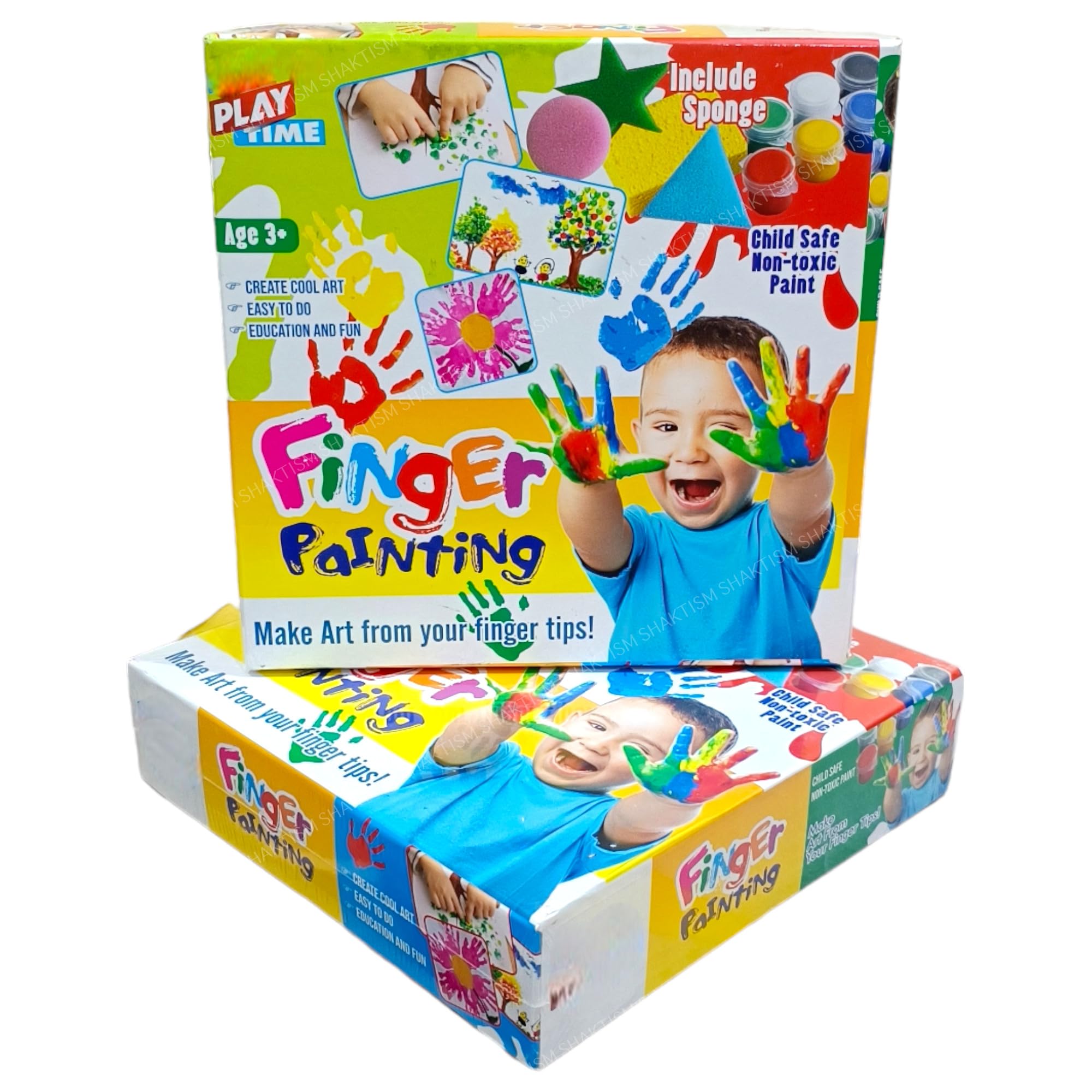 SHAKTISM Finger Painting Kit Art Activity Kit, Washable Finger Paints, Art and Craft Kid for Toddlers, Child Safe Paints, Create Own Art – 1Box (B0CSX7YNB5) Amazon Price History, Amazon Price Tracker