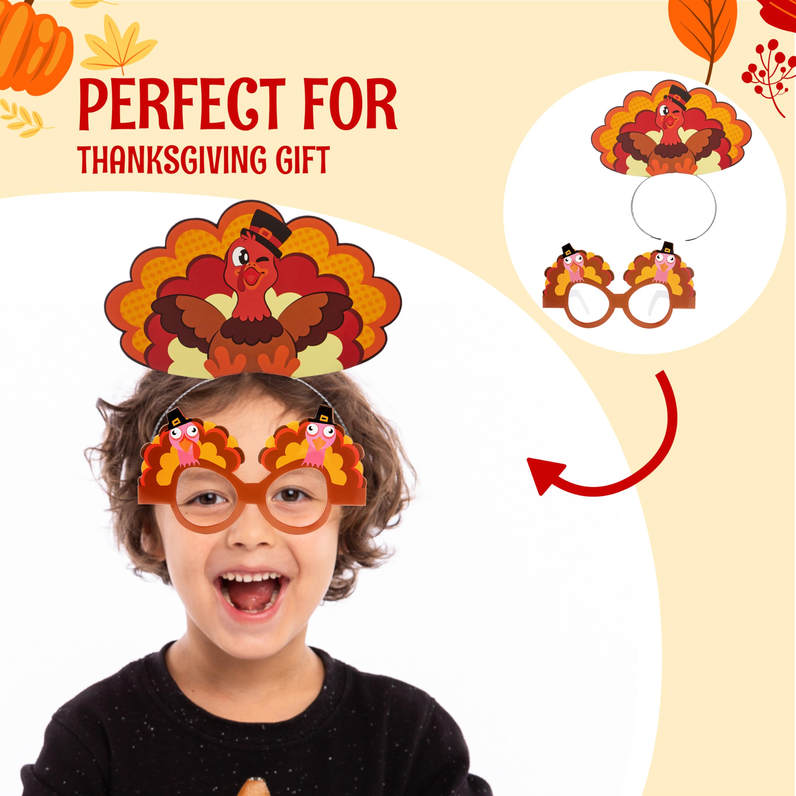 6PCS Thanksgiving Turkey Headband Decorations Party Favor Thanksgivings...