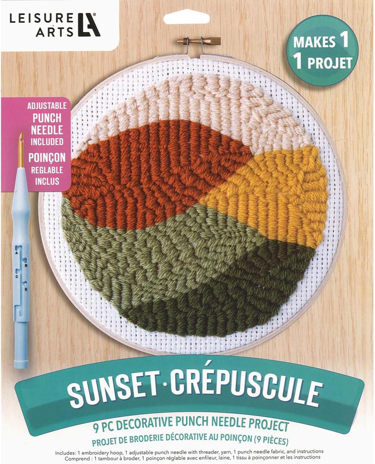 Leisure Arts Mini Maker Punch Needle Kit, Copper
