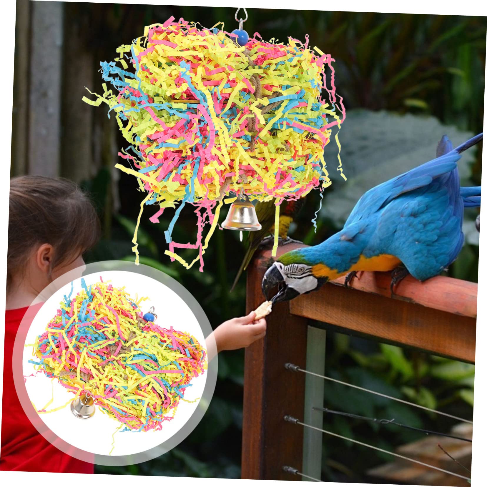 Yardwe 3piezas Juguete Masticable para Pájaros Juguete para Cockatiel y Periquitos para Masticar y para Actividades Físicas y Entretenimiento De Aves
