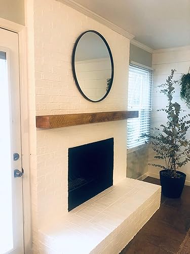 Miniatura 7 de Joel's Antiques - Estantería flotante rústica de 3 x 7 x 60 pulgadas, color marrón medio, grueso, fácil de colgar