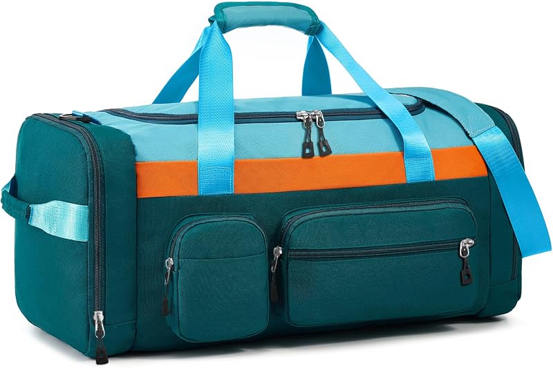 Woomada Kids Travel Duffle Bag With Shoe Compartment & Wet Pocket Perfect For School, Sports, Overnight Trips(green)