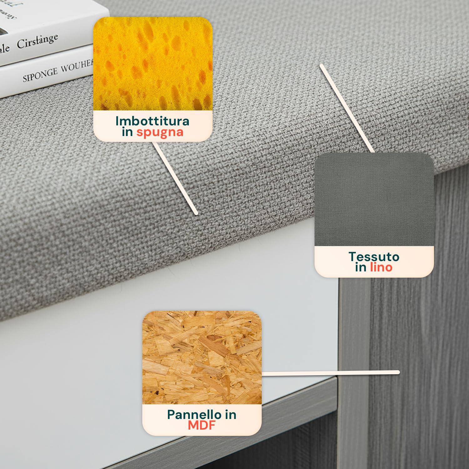 Avilia Panca Scarpiera Ingresso (Grigio)