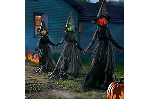 Dazzle Bright Halloween Decorations: 6 FT Set of 3 Light Up Halloween...
