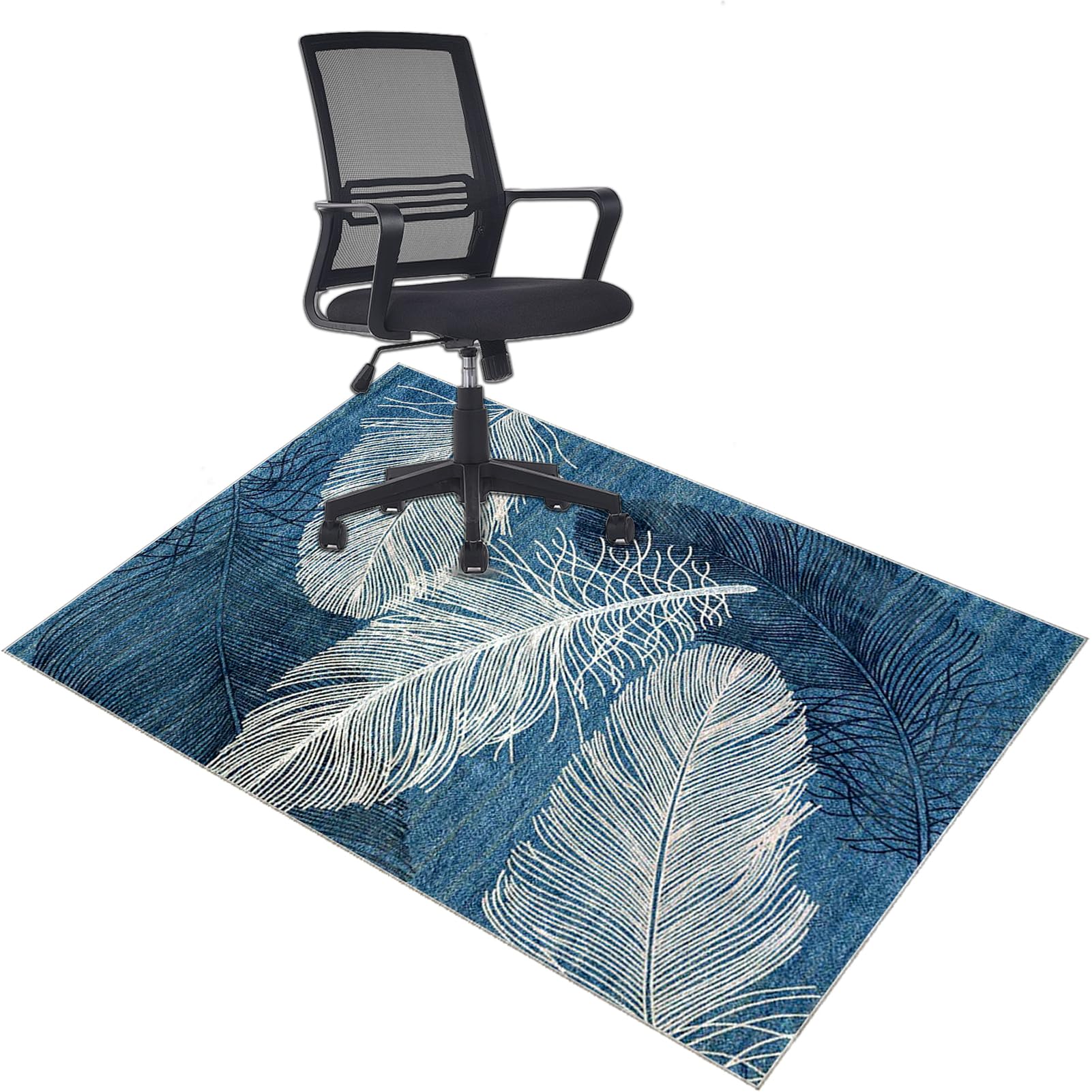 Heavy Duty Office Chair Mats for Carpeted and Hardwood Floor Low pile Chair Mat Soft and Comfortable Carpet Protectors Chair Mat Anti Slip Computer Desk Chair Mat Floor Gaming Chair Mat 90 x 140 cm
