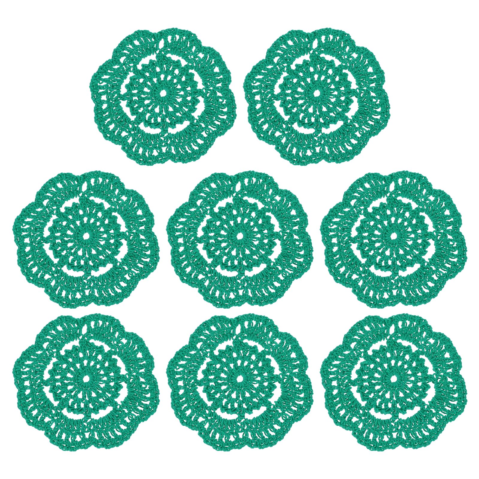 Napperons en crochet en coton vert anti-rayures pour protéger vos meubles avec style
