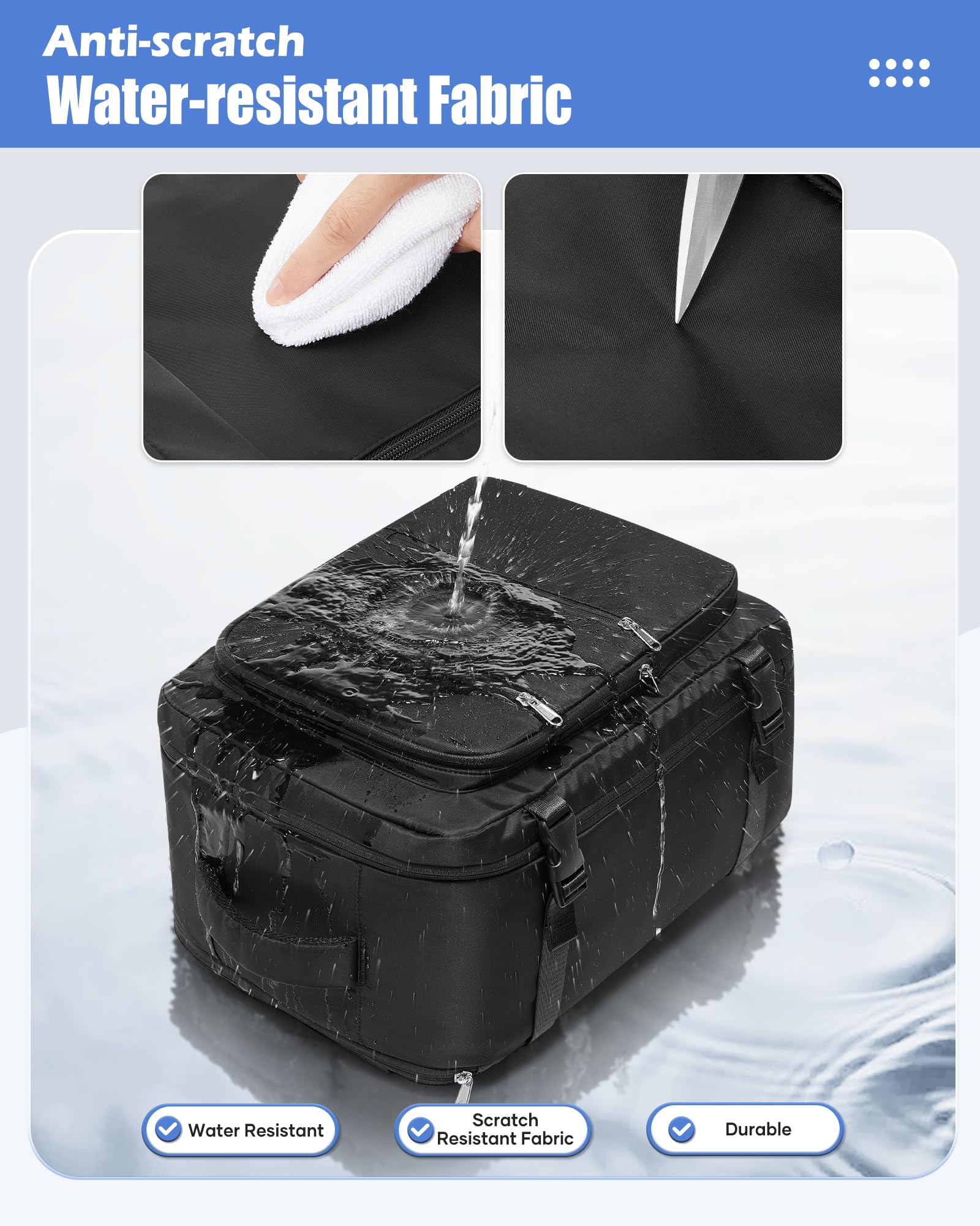 Zaino Ryanair 40x30x20 Zaino da Viaggio Aereo Bagaglio a Mano per Wizz Air 40x20x25 Borse Cabina Zaini Casual Donna Uomo per Laptop da 14 Pollici Scuola Lavoro Nero