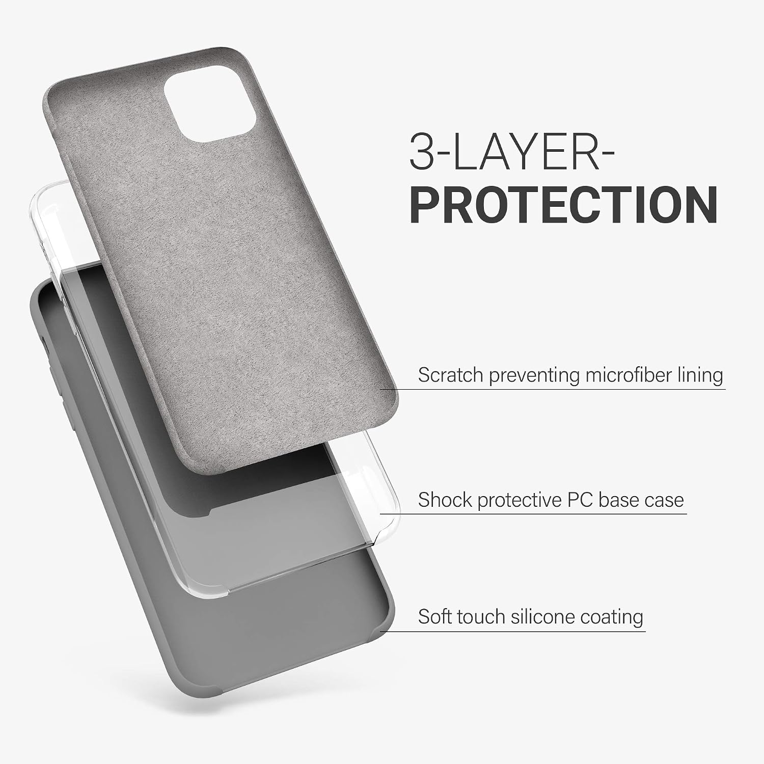 kwmobile Case Compatible with Apple iPhone 11 Pro Max Case - TPU Silicone Phone Cover with Soft Finish - Stone Dust