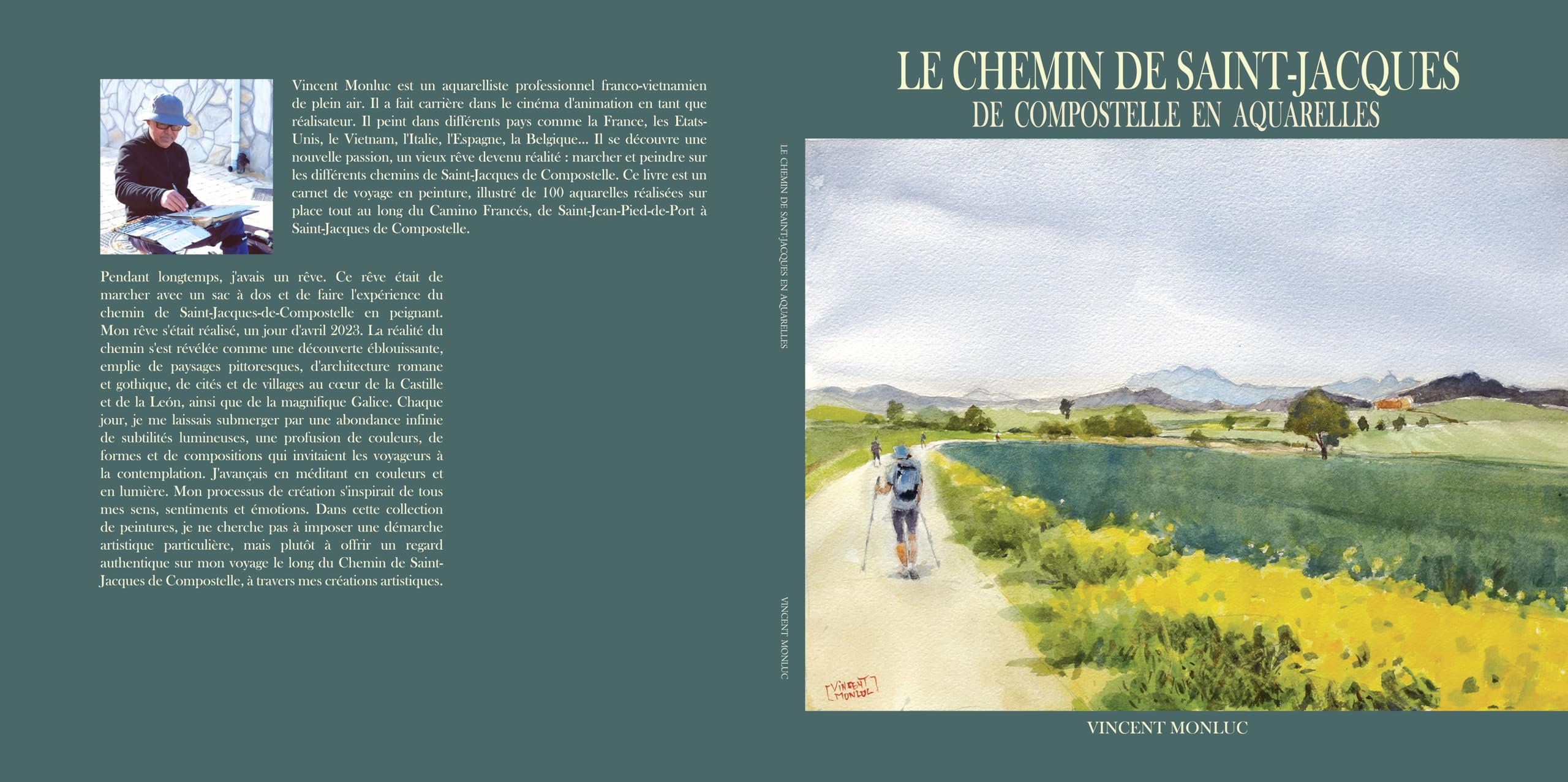 Le Chemin de Saint-Jacques en Aquarelles : guide visuel et livre d'art de Compostelle