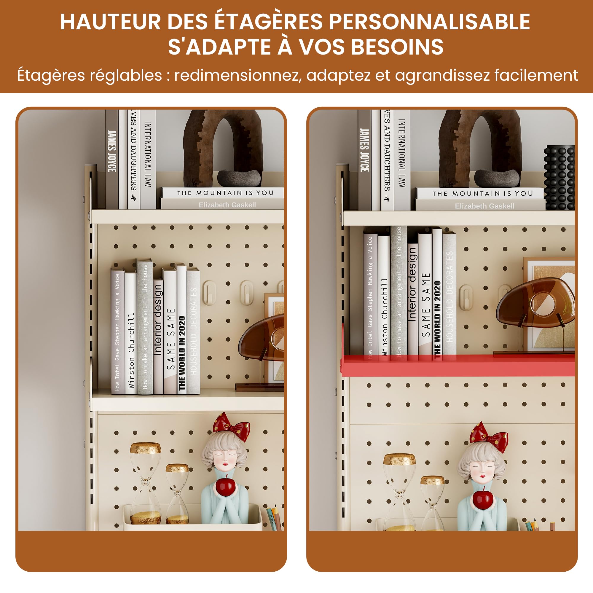uyoyous Klemmbare Schreibtisch Regal, Verstellbares Aufbewahrungsregal Büro Computertisch Zubehör Organizer für Büro, Gaming, Zuhause, Aufhängbar