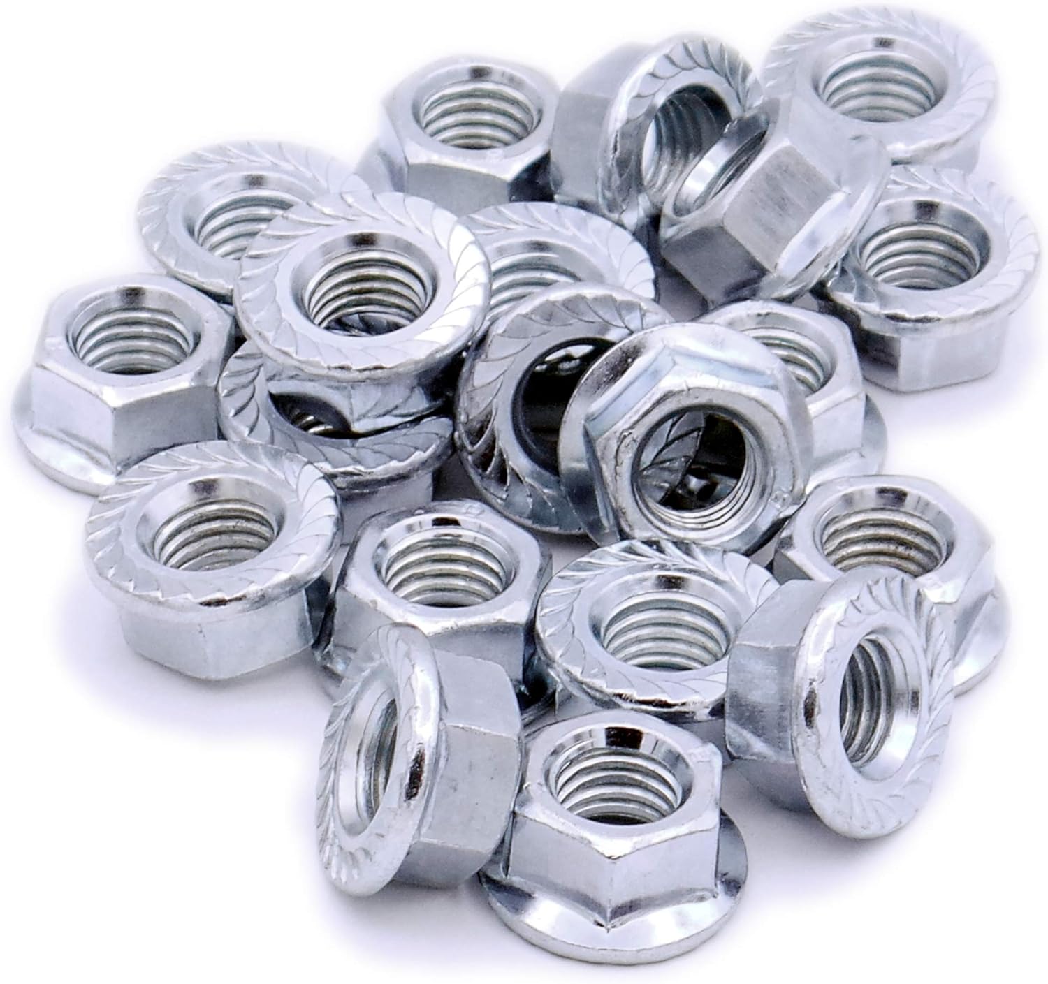 M10 (10mm) Serrated Flange Hex Nut Stainless Steel (A2) (Pack of 20