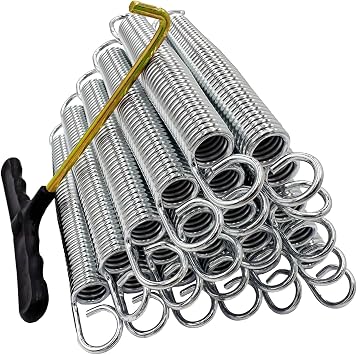 ZhenT Skywalker, JumpKing, Upperbounce, Skybound Trampoline Springs Stainless Steel Replacement Parts Kit with Spring Tool - Weather-Resistant Accessories - 20 Pack