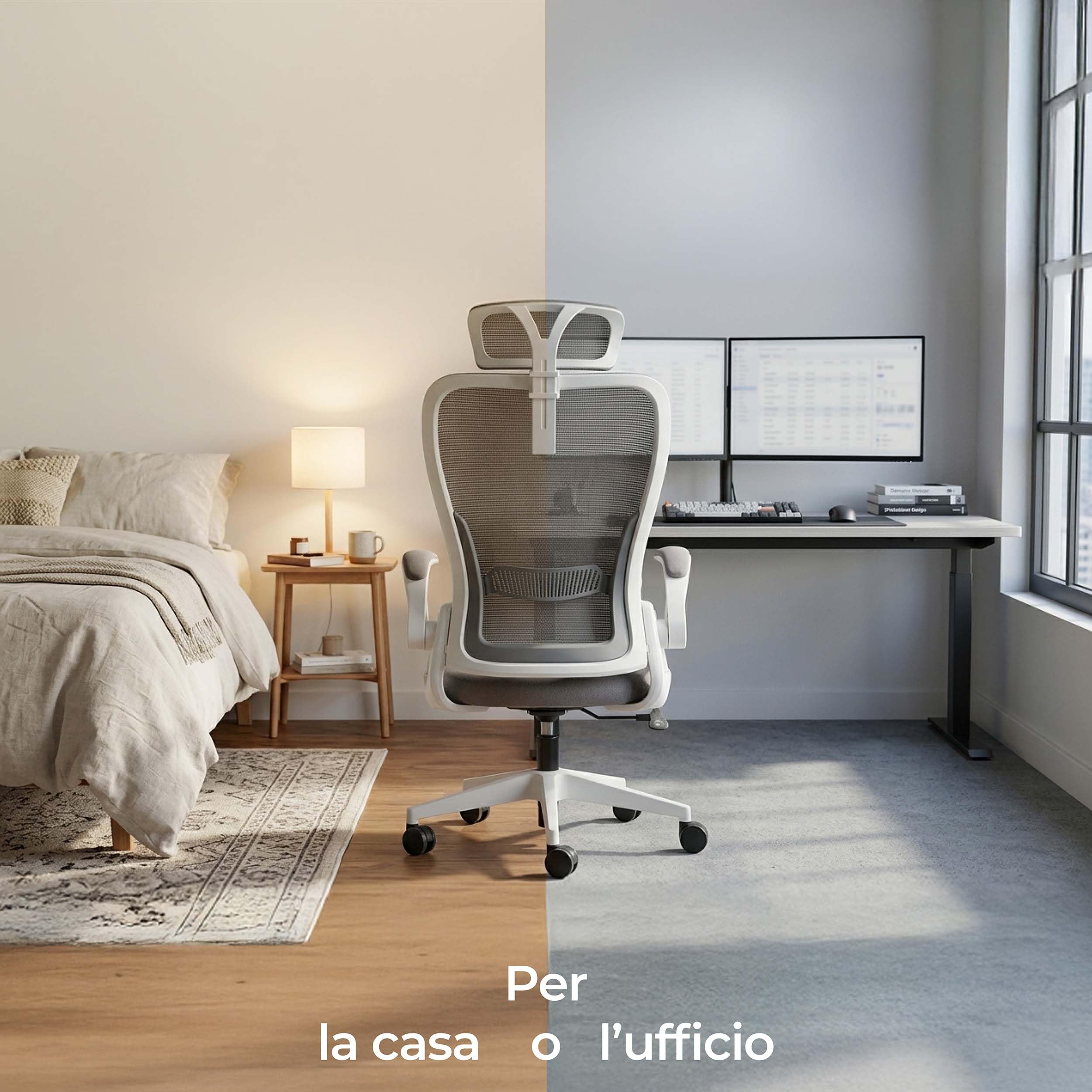 Tervo Model U | Sedia da ufficio pieghevole per piccoli spazi | Sedia da gioco per adulti e bambini | Sedia da computer ergonomica in rete per la camera da letto