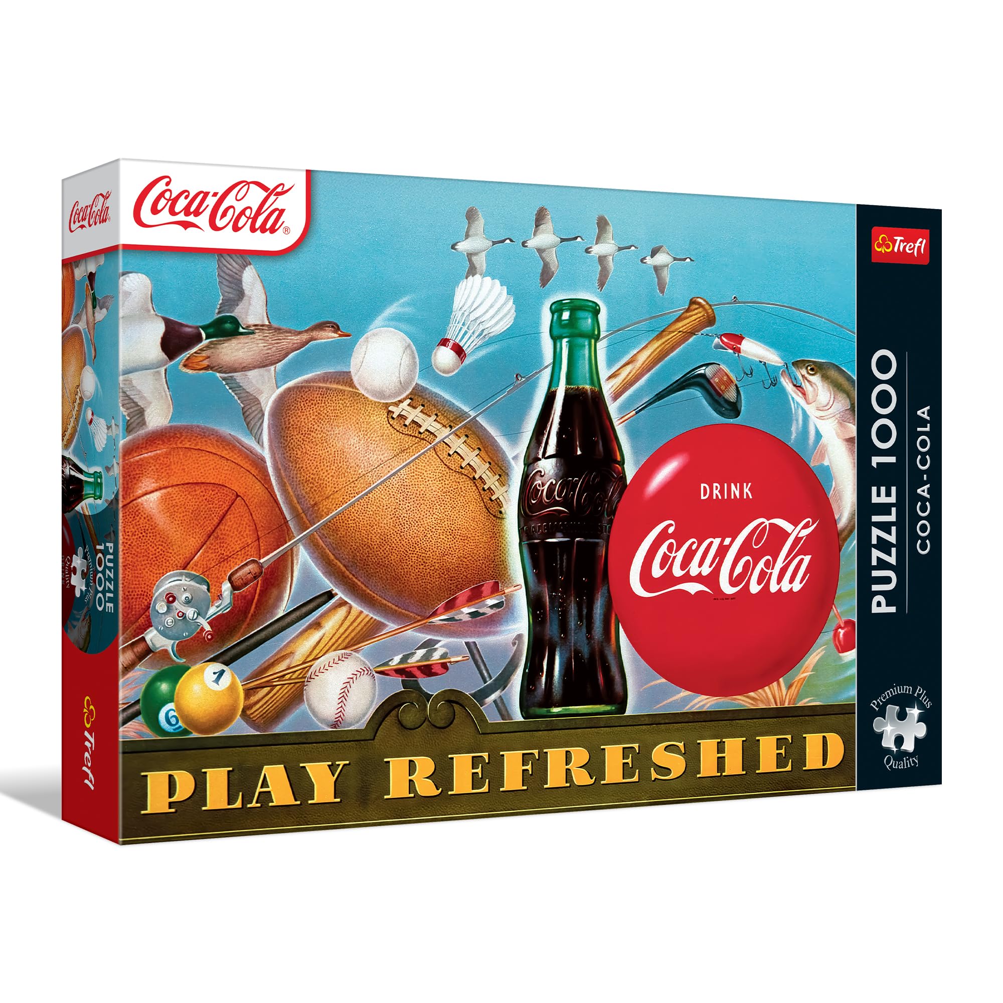 Trefl Premium Plus Quality - Puzzle Coca-Cola: EIN Moment der Erfrischung – 1000 Teile, Serie Zeitloser Motive, perfekte Passform der Teile, für Erwachsene und Kinder ab 14 Jahren