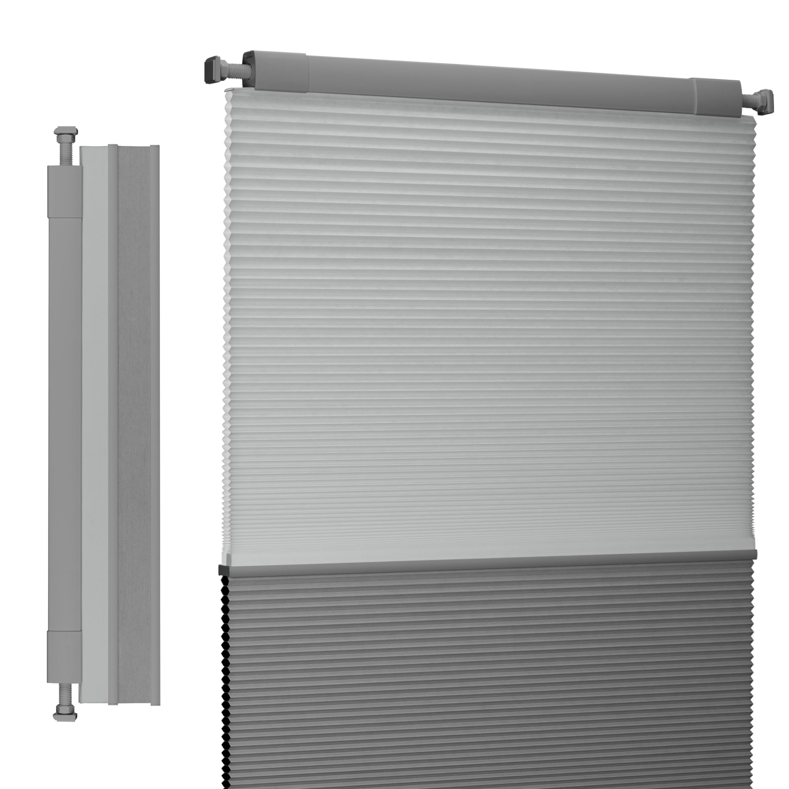 Boolegon Day and Night Cellular Shades No Tools No Drill Blinds for Window Cordless Easy to Install Honeycomb Shades Blackout&Filter Light Window