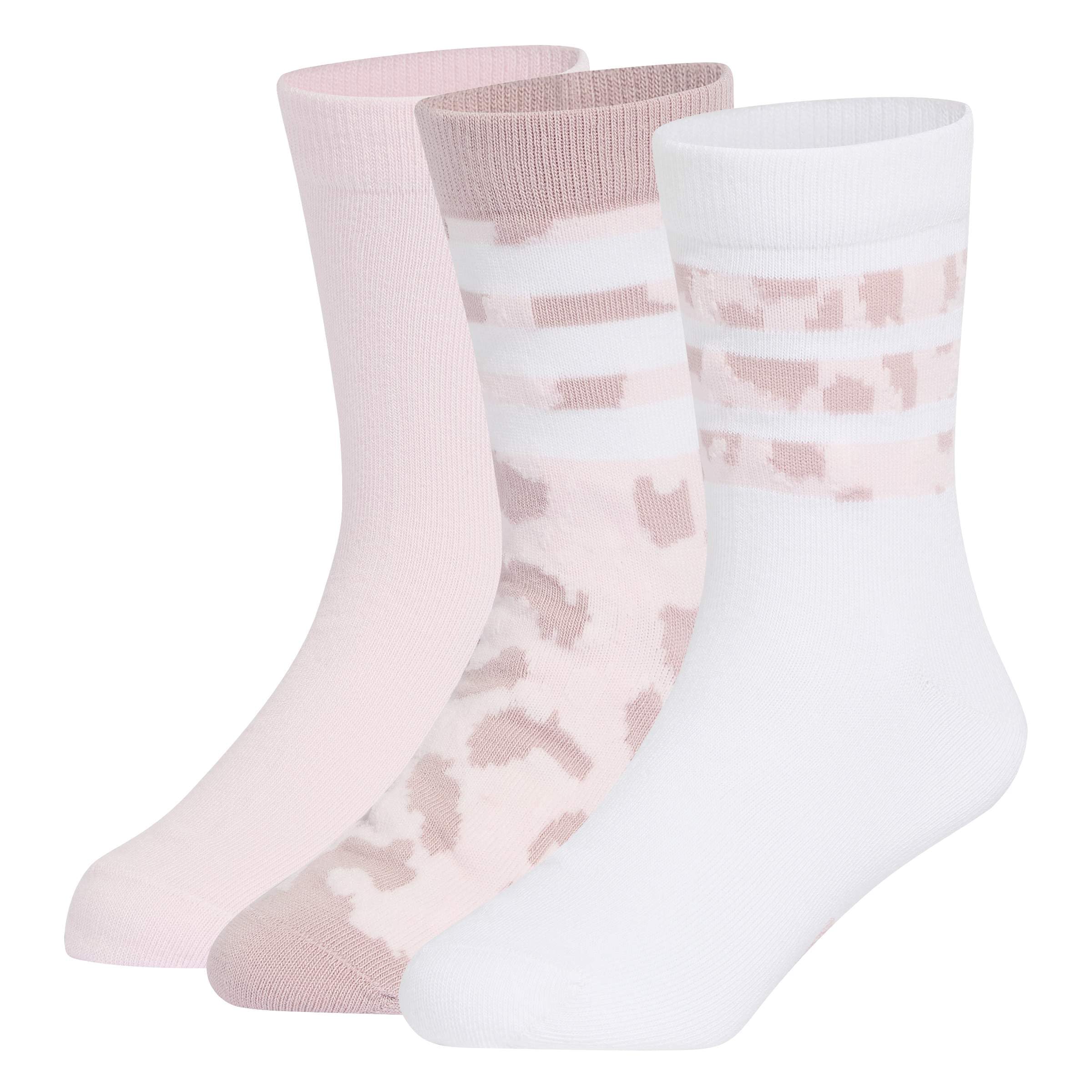 adidas Unisex Kids Youth Girls Leo Graphic 3Pp Socks Socks, Dual Lilac/clear pink/white, 4-5 Years