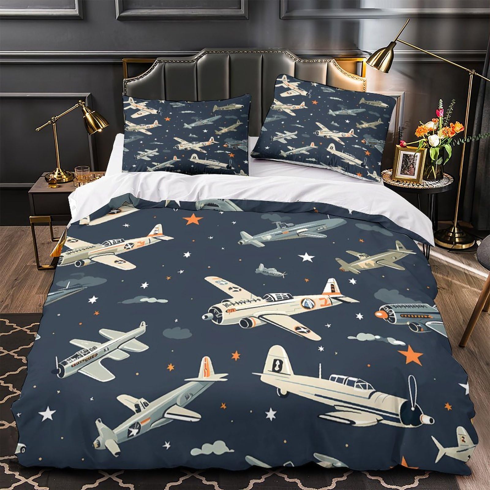 Housse de couette voiture classique pour chambre d'ado King