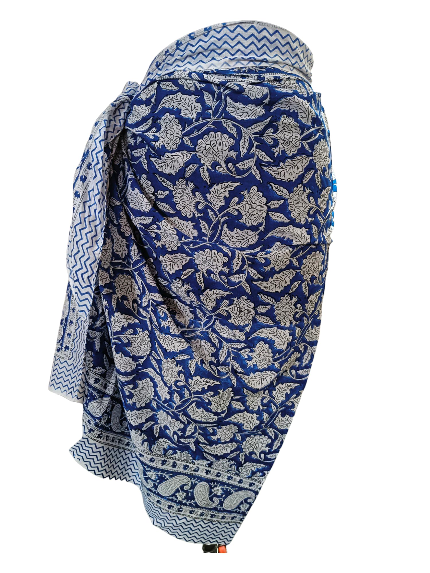 RAJBHOOMI HANDICRAFTSRajbhoomi Cotton Indian Hand Block Print Sarong Women Swim Sarong Wrap Cover-Up