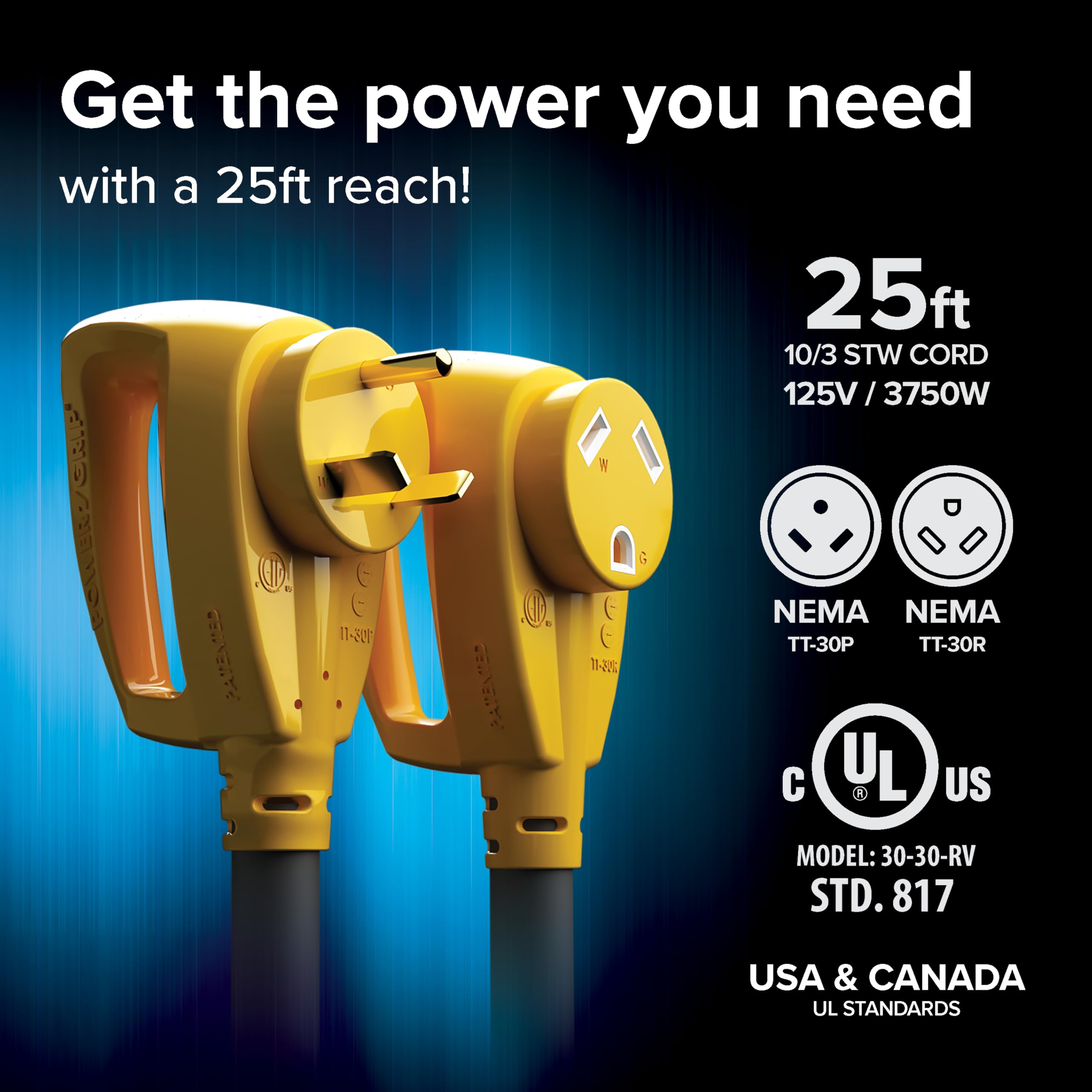 Camco Powergrip eléctrica Cable de alimentación